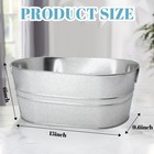 2 Pack 4 Gallon Galvanized Tub Ice Buckets For Parties Beverage Tub With Handles