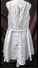 Sz 2xl Short Wedding Gown  Bride Guest Gown White Lace Made Usa