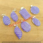 Purple Charoite Gemstone 925 Sterling Silver Plated Wholesale Pendants Lot
