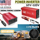 Car Inverter Power Converter Adapter Dc 12v To 110v Usb Outlet Cigarette Lighter