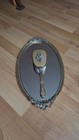 Vintage Hollywood Oval Dresser Vanity     Mirror Perfume Tray Gold Gilt Filigree  