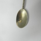 Silver Demitasse Spoon W mother Of Pearl Inlaid Handle Vintage Alpaca Mexico