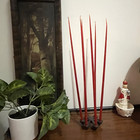 Mcm Laurids Lonborg Cast Iron Candle Holder Copenhagen Denmark red Dansk Candles