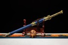 Blue Chinese Sword Han Dynasty Jian Carbon Steel Blue Blade Lightning Pattern