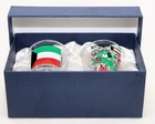 Kuwait Souvenir Boxed Shot Glass Set  set Of 2 