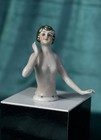 Rare Gold Hair Antique German Art Deco Flapper Pin Cushion Half 4 3 4    Doll