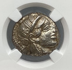 Attica Athens Ar Tetradrachm Owl Athena 440-404 Bc - Ngc - Ch Au 4 5 5 5