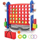 Giant 4  A Row Game Adjustable Height Board Jumbo Golf   Ring Toss Set For Party