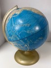 Vintage 1978 Rand Mcnally International Globe 12  Raised Relief Gold Base As Is
