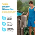 Funsicle 1500 Gallon Skimmerplus Filter Pump System For Above Ground Pool  Gray