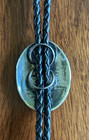 Vintage Native American Sterling Silver Bolo Tie Artist Signed