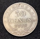 1919 C Newfoundland Silver 50 Cents  Enn Coins