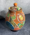 Rare - Disney Penzo Pottery Jar - Hand Made   Painted In Zimbabwe 2006 - Mickey