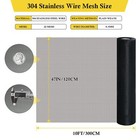 304 Stainless Steel Woven Wire Mesh  Window Screen Mesh 47 x10ft For Screen     