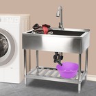 New Restaurant Laundry Sink Kitchen Sink Stainless Steel Utility Sink Commercial