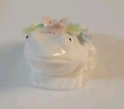 Vintage Ardalt Japan Frog Flower Planter Or Pin Cushion Porcelain