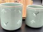 Korean Living National Treasure Ryu Hae-gang Goryeo Celadon Crane Tea Cup Set Bo