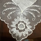 Vtg Wedding Hankie Linen Lace Ecru Cream Handkerchief 10 5 x10 5  Switzerland