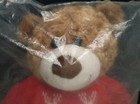 Retired Avon 2015 Holiday Plush Brown Teddy Bear 19  With  Red Knit Sweater 