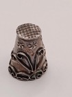 Vintage Sterling Silver Floral Thimble Ornate Design 925 Sewing Thimble