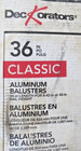 40  Deckorators 36  Classic Aluminum Powder Coated Balusters Matte Black