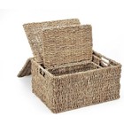 Set Of 3 Seagrass Storage Baskets Bedroom Laundry Kitchen Organization New
