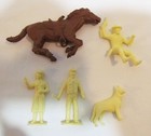 Marx Roy Rogers Playset Cream Character Figure Pat Brady Dale Evans Bullet Set 