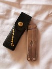 Vintage Leatherman Stainless Steel Multitool With Leather Shealth Original Box