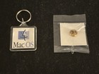 Vintage Apple Macintosh Rainbow Macos Double Sided Logo Key Chain   Lapel Pin