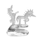 Vintage Clear Frosted Art Glass Unicorn Figurine Hand Blown Murano Style 3 5   