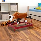 Qaba Kids Spring Rocking Horse Rodeo Bull Style W realistic Sounds For Children