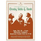 Crosby Stills   Nash Vintage Concert Framed Poster - 70s Folk Rock Wall Art