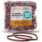 Large Brown Rubber Bands  33 Size - 1lb  500 Count  - Durable Elastic Bands For