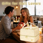 Nail Polish Organizer Case Holds 42  Bottles  15ml 0 5 Fl oz   2-layer Nail Kit