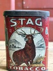 Nice Antique Stag Lorillard Tobacco Co Tobacco Pocket Tin Can Empty