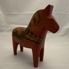 8    Big Vintage Dala Horse By Nils Olsson Gold Label Swedish Folk Art