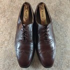 Vintage Johnston And Murphy Aristocraft Wingtip Oxford Shoes Made In Usa Size 11