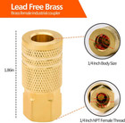1 4-inch Brass Female Industrial Coupler  10 Pack 1 4 Inch Air Hose Fittings Npt