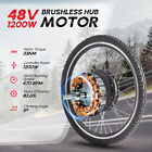 26  48v 1200w Electric Bike Conversion Kit Front rear Bicycle Wheel E-bike Motor