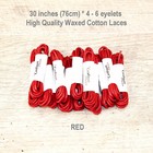 Red Waxed Cotton Shoelaces Laces  any Qty   One Ship Chg  Allen Edmonds
