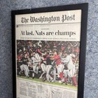 2019 Washington Post Nationals World Series Champions Newspaper Framed 23x13