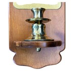Tell City 1975 Wood And Brass  3291 Wall Candle Sconces-excellent-set Of 2