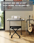Donner Dek-200 61 Key Electronic Keyboard With Stand Bench 300 Tones 300 Rhythm