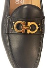 Salvatore Ferragamo Shoes Black Leather Loafers Women   s 10 5 Aa Flats Logo New
