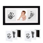 Baby Ink Hand And Footprint Kit  Newborn Handprint Photo Frame Kit With 2 