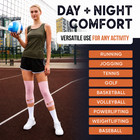 Copper Joe Knee Compression 2 Pack Sleeve Pink     Copper Infused Knee Support Pai