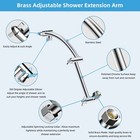 All Metal 16   Shower Head Extension Arm  Solid Brass With Lock Joints  G1 2