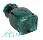 Antique Smelling Salt Bottle Teal Blue Green Color C f  Booth Co W  Stopper Bim