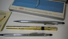 Vintage Cross Ball Pen   Mechanical Pencil Set W  Box Chrome 3502 Free Shipping