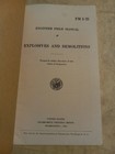 1942 Wwii Fm 5-25 War Department Corps Of Engineers Explosives And Demolitions
